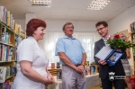 Tolnai utcai tagkönyvtár vezetőjének köszöntése- Kalincsákné Molnár Zsuzsanna
